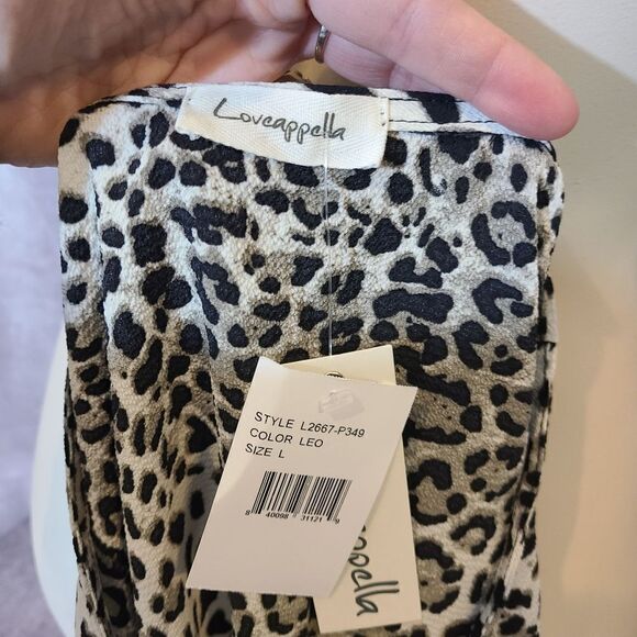 Loveappella Leopard Print Sleeveless Camisole Size Large - Picture 5 of 6